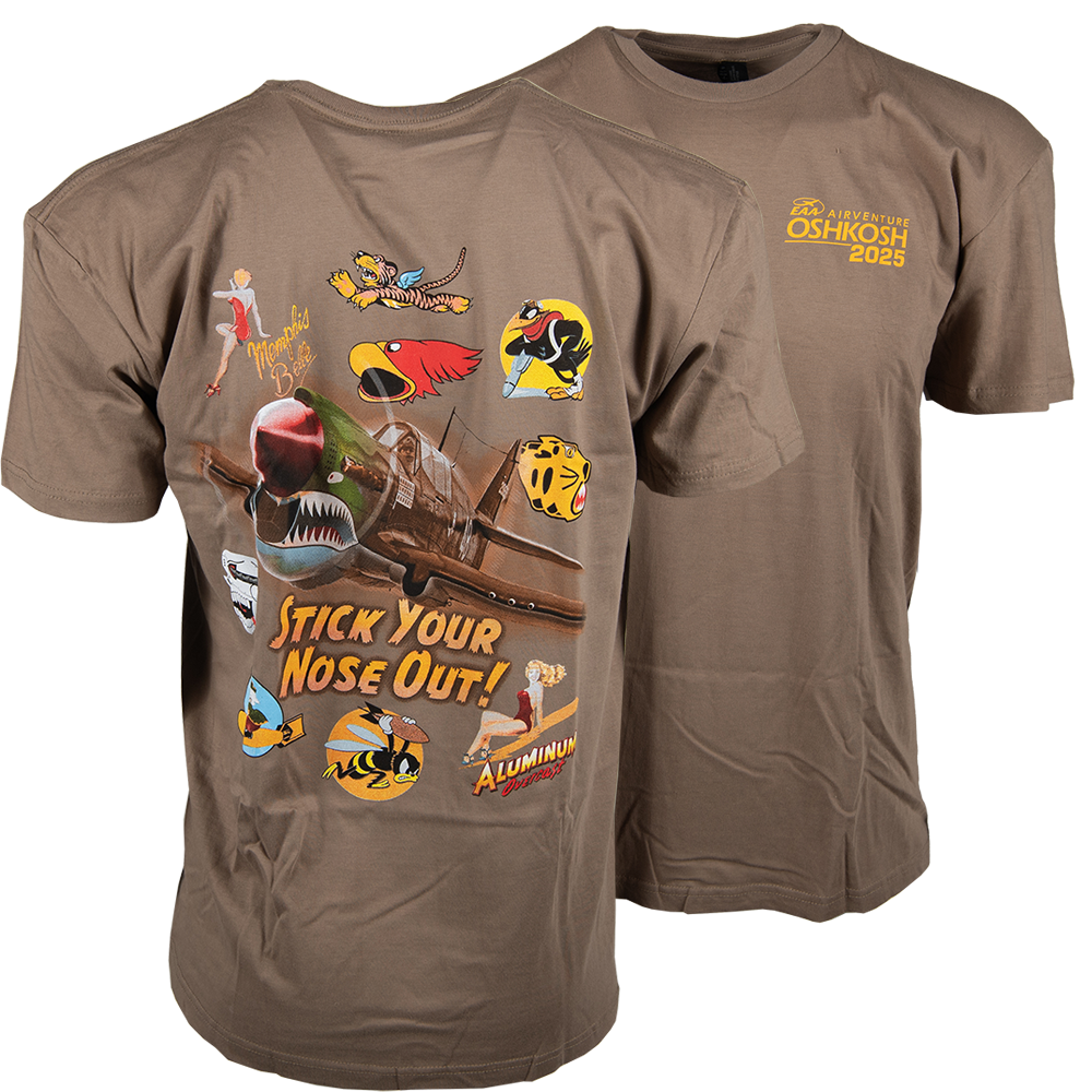 EAA AirVenture Oshkosh 2025 Nose Art T-Shirt – Shop EAA Merchandise