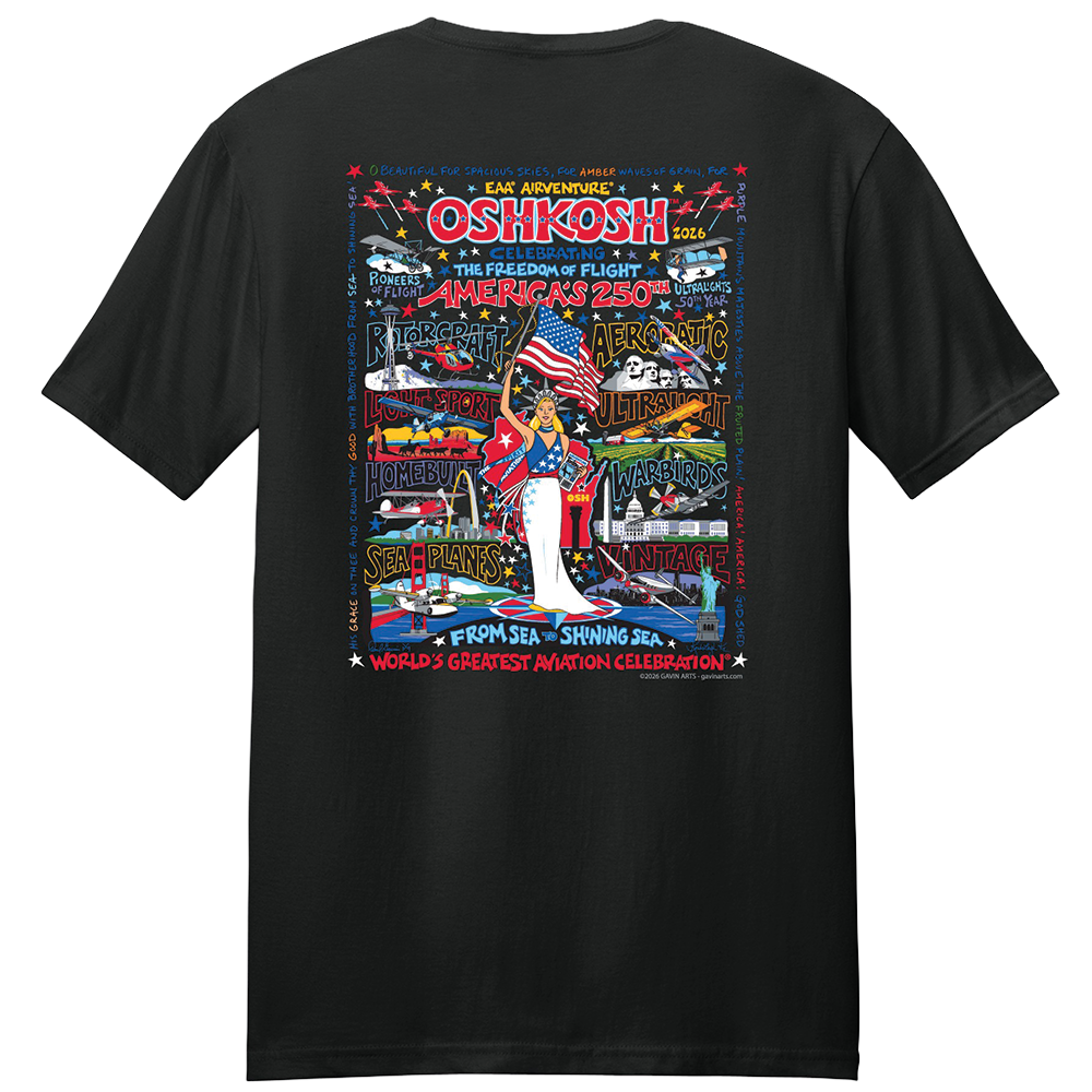 EAA AirVenture 2026 Adult Retro Tee – Shop EAA Merchandise