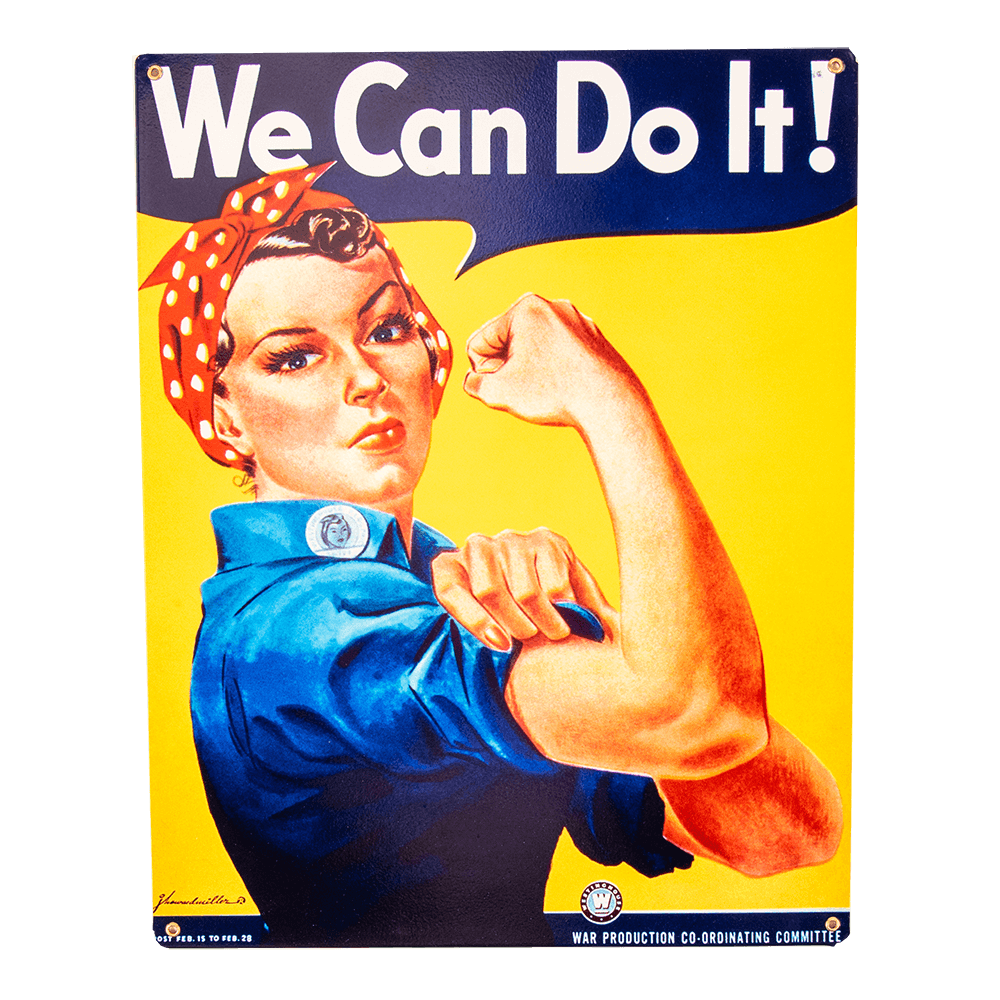 Sign Rosie Riveter WB VTG070 Shop EAA Merchandise