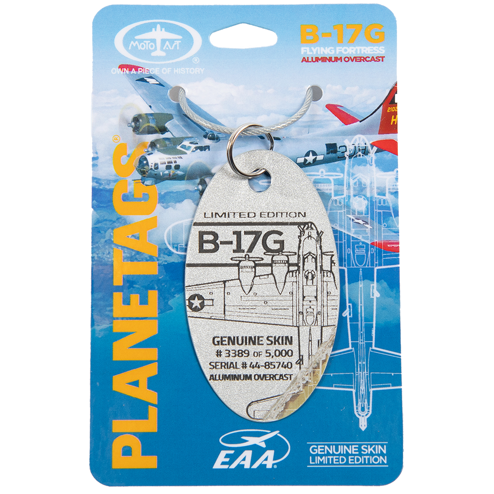 EAA B-17 Aluminum Overcast PlaneTags, Silver & Character – Shop