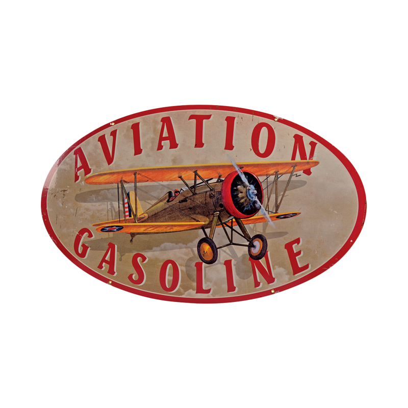 Aviation Gasoline Metal Sign