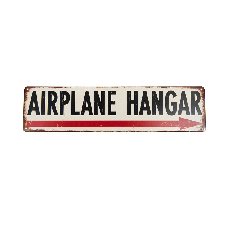 Airplane Hangar Vintage Metal Sign