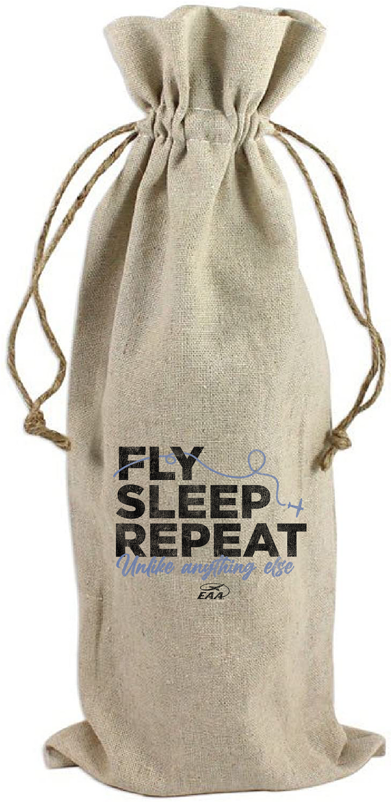 Tote - Linen Wine - Fly, Sleep, Repeat