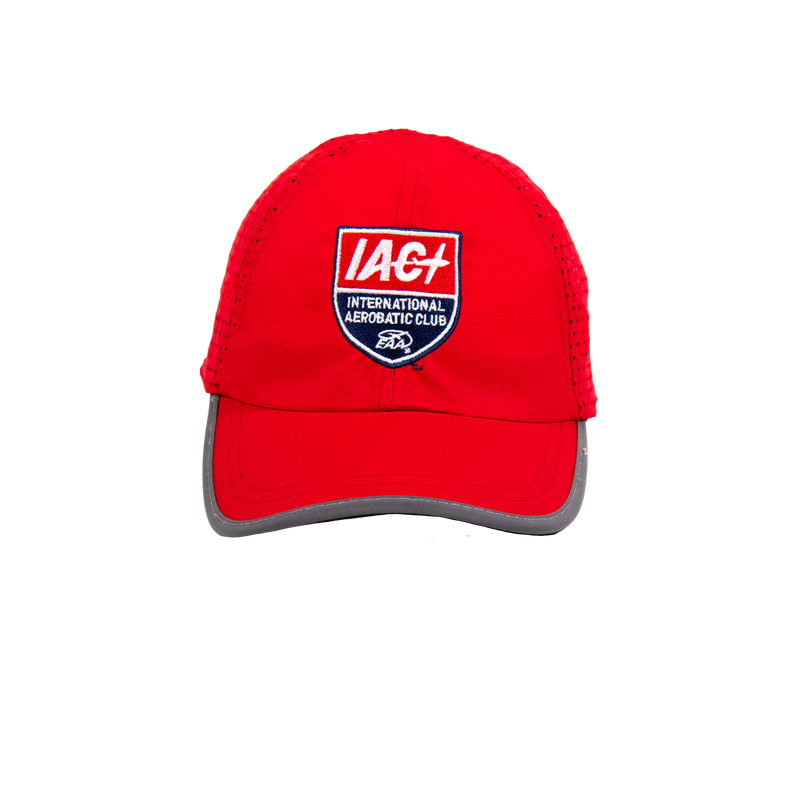 IAC Cap Red with No Button and Shield Logo