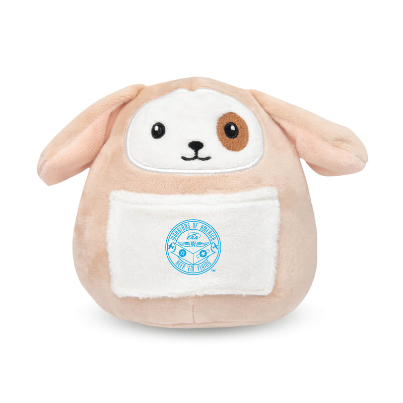 Plush Squishy Dog Round Logo-WB