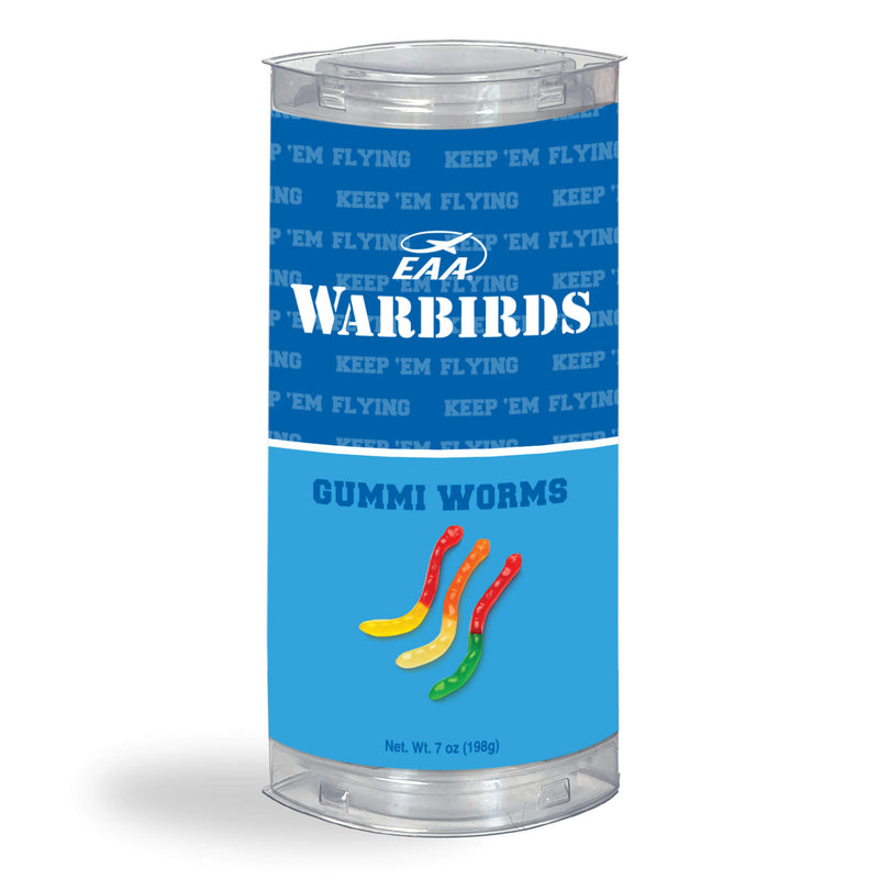 Candy Gummy Worms in 6" Container-WB