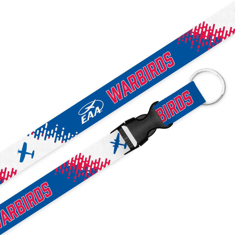Lanyard Royal; White & Red 3/4 Warbirds Sublimated-WB