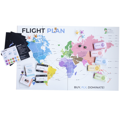 Flight Plan Board Game - Own an Empire, Ground the Competition