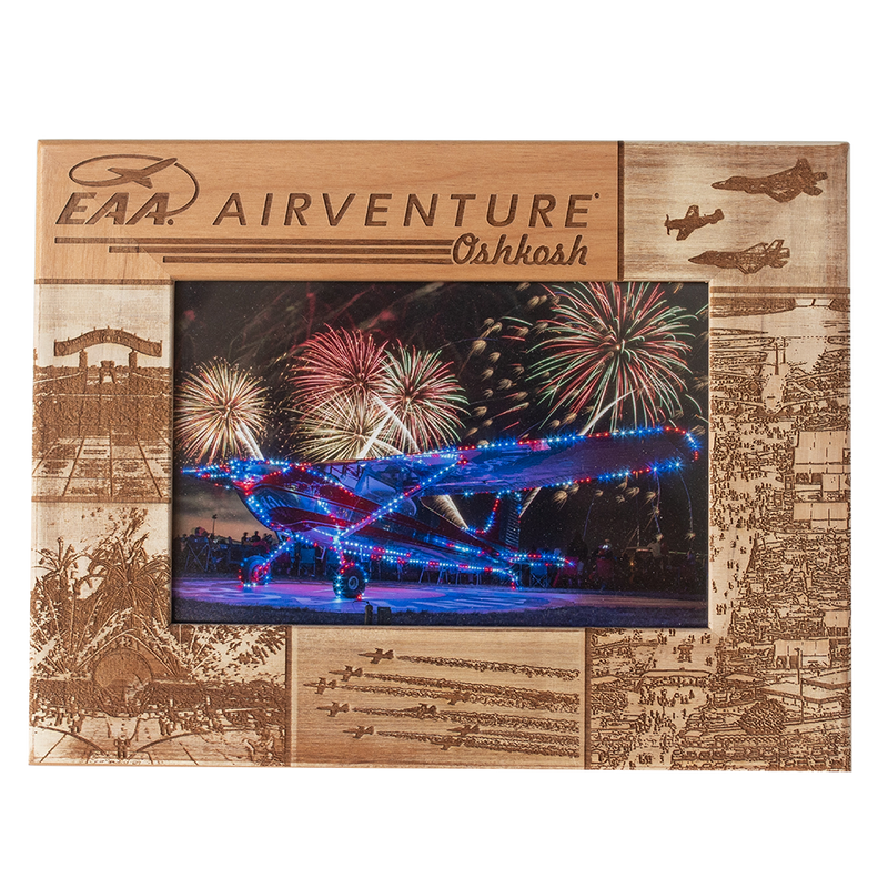 Picture Frame Wood Engraved AirVenture 4x6