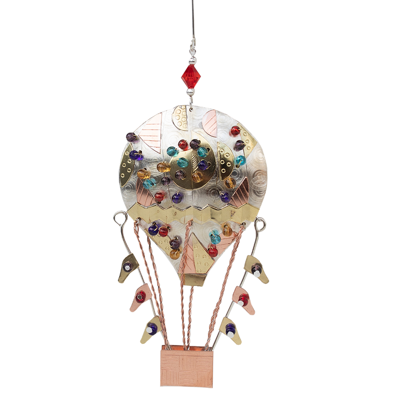 Handmade Hot Air Balloon Metal Ornament