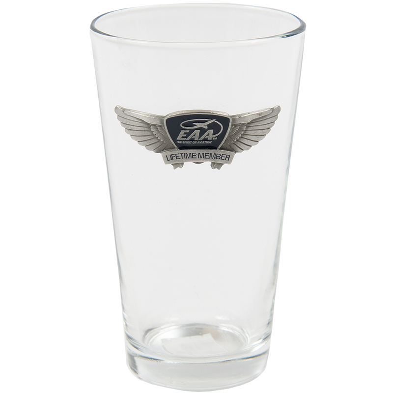 EAA Lifetime Member Pint Glass, 16oz