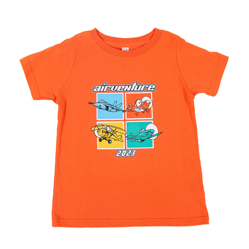 EAA Youth AirVenture 2023 T-Shirt in Orange
