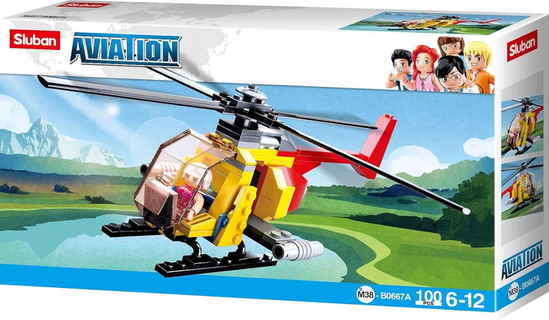 Sluban Aviation III Helicopter Bricks Set 100 Pieces