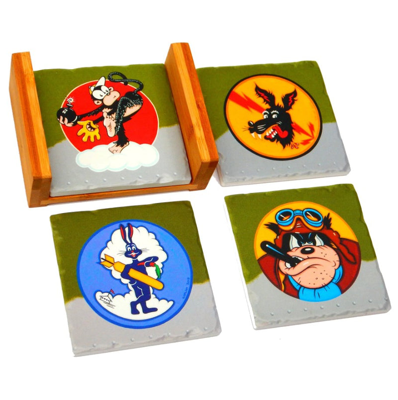 Famous B-17 Squadrons of the 8th Air Force: 1st Edition Coaster Set