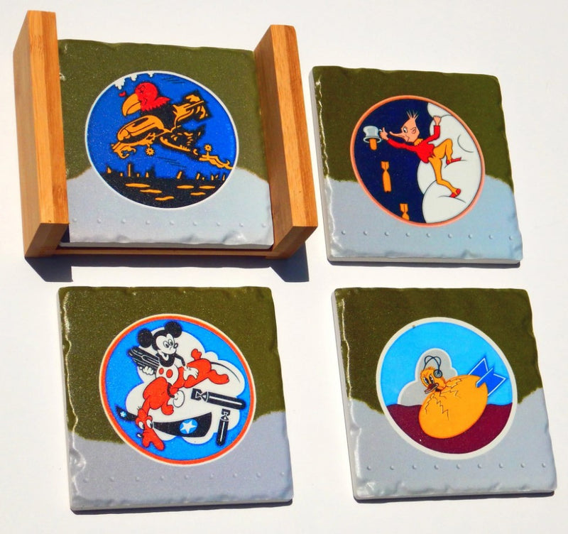 Squadrons of the 100th Bomb Group Coaster Set