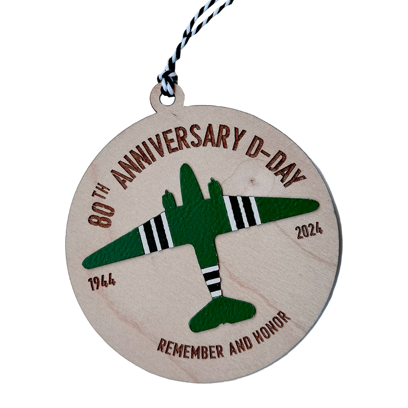 EAA AirVenture Oshkosh 2024 80th Anniversary D-Day Ornament