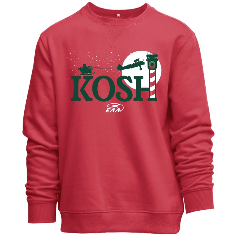 EAA Candy Cane KOSH Tower Crewneck