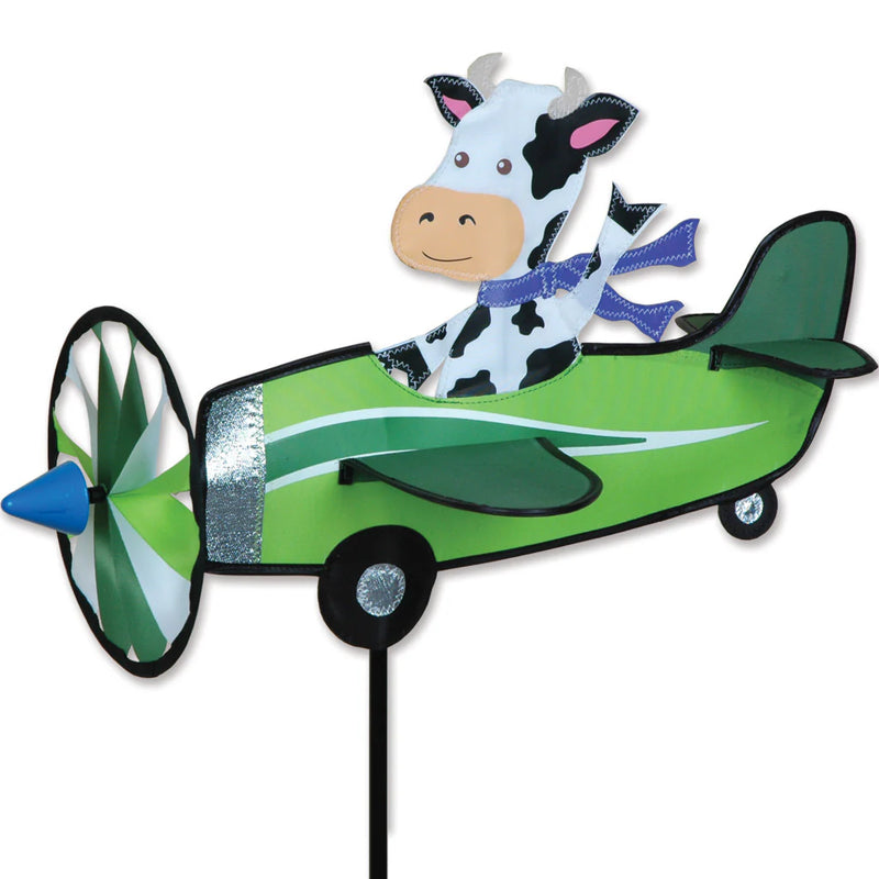 Wind Spinner 19" Cow in Plane