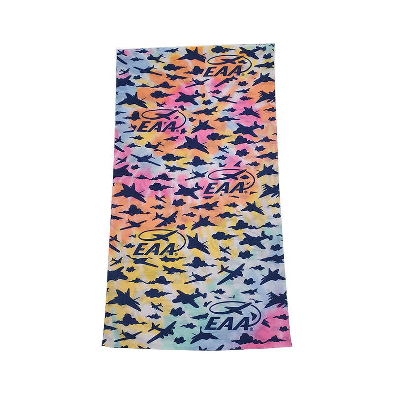 EAA Airplanes Tie Dye Headwrap/ Neck Gaiter