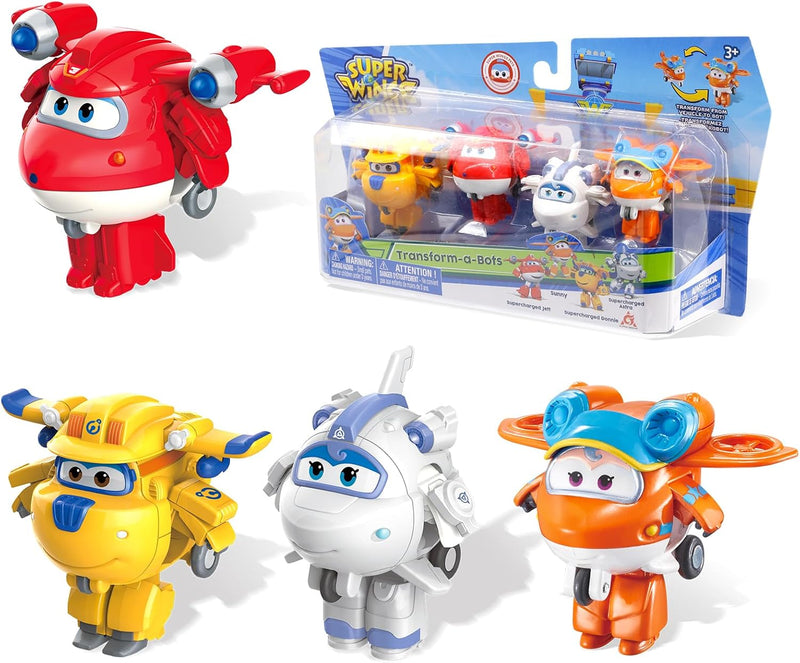 Super Wings 2" Transform-a-Bots 4-Pack