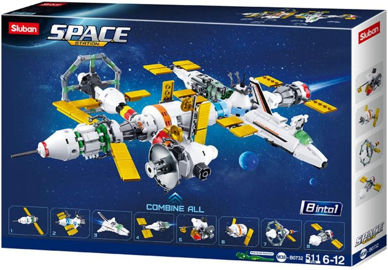 Sluban 8-in-1 Space Station Building Blocks