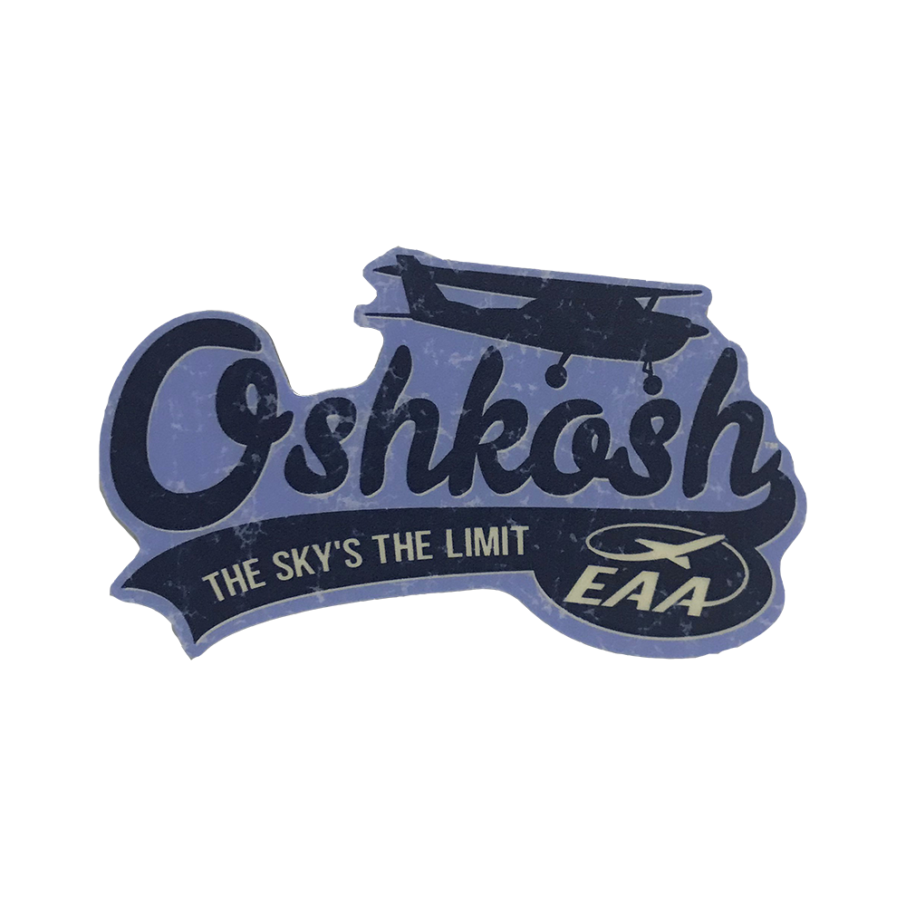 EAA Oshkosh Large Blue Decal Shop EAA Merchandise
