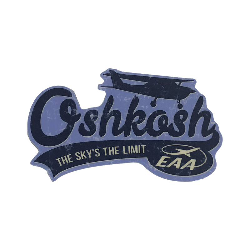 EAA Oshkosh Large Blue Decal