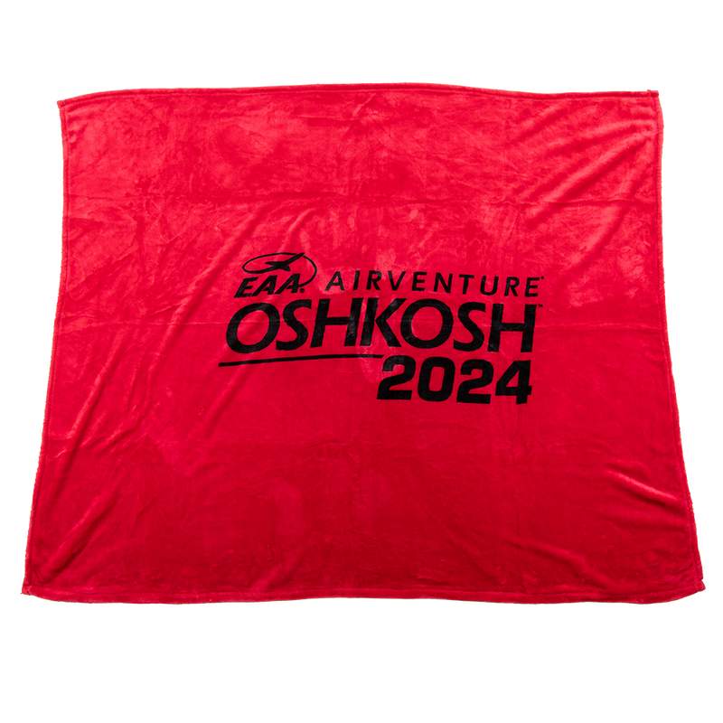 EAA AirVenture Oshkosh 2024 50" x 60" Blanket, Red