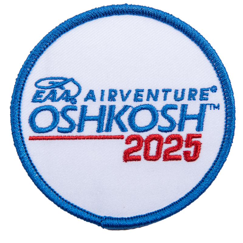 EAA AirVenture Oshkosh 2025 Embroidered Round Patch