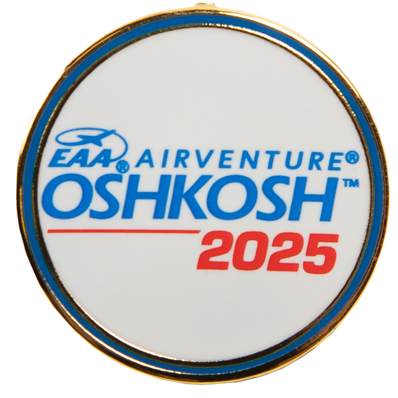 EAA AirVenture Oshkosh 2025 Round Pin