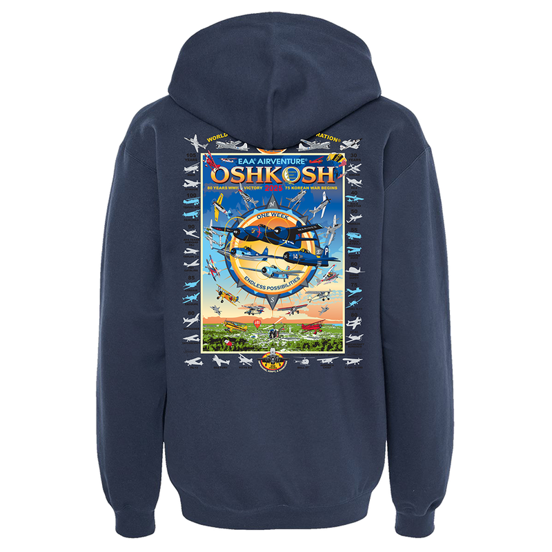 EAA AirVenture Oshkosh 2025 Event Hooded Sweatshirt