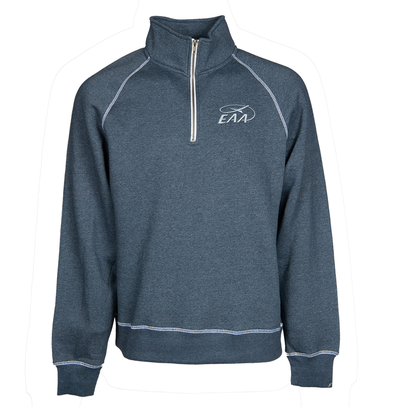 EAA Embroidered Quarter Zip Sweatshirt, Navy