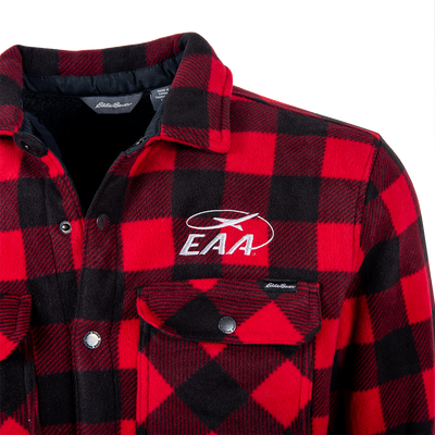 EAA Men's Eddie Bauer Buffalo Check Pattern Shirt Jacket