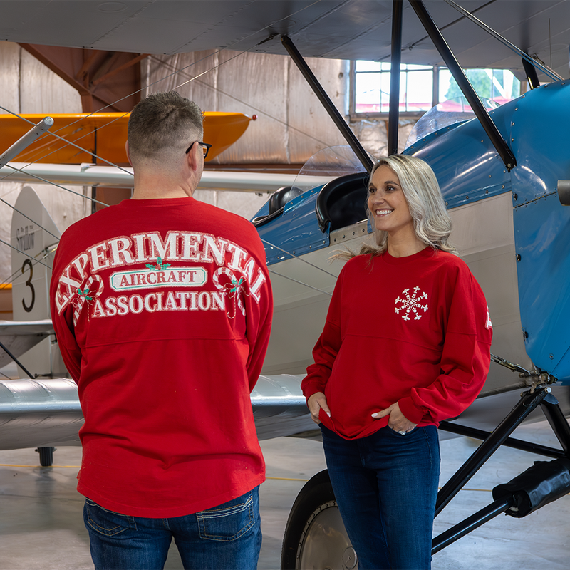 EAA Candy Cane and Holly Oversized Crewneck