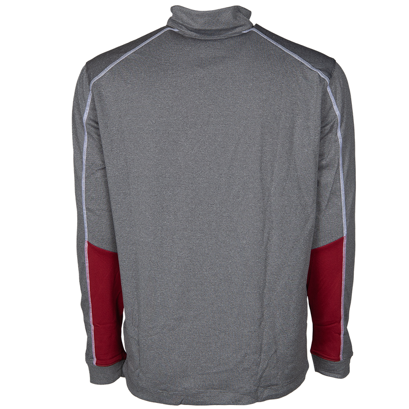 EAA Columbia Quarter Zip Golf Pullover, Grey & Red