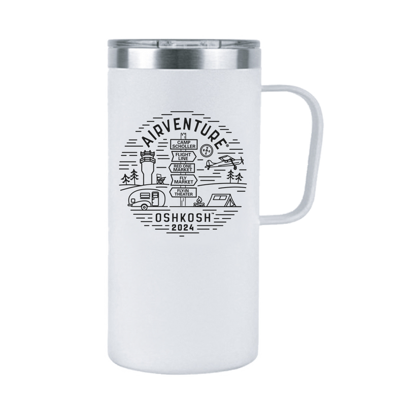 EAA AirVenture Oshkosh Camp Scholler Landmarks Travel Mug, 20oz.