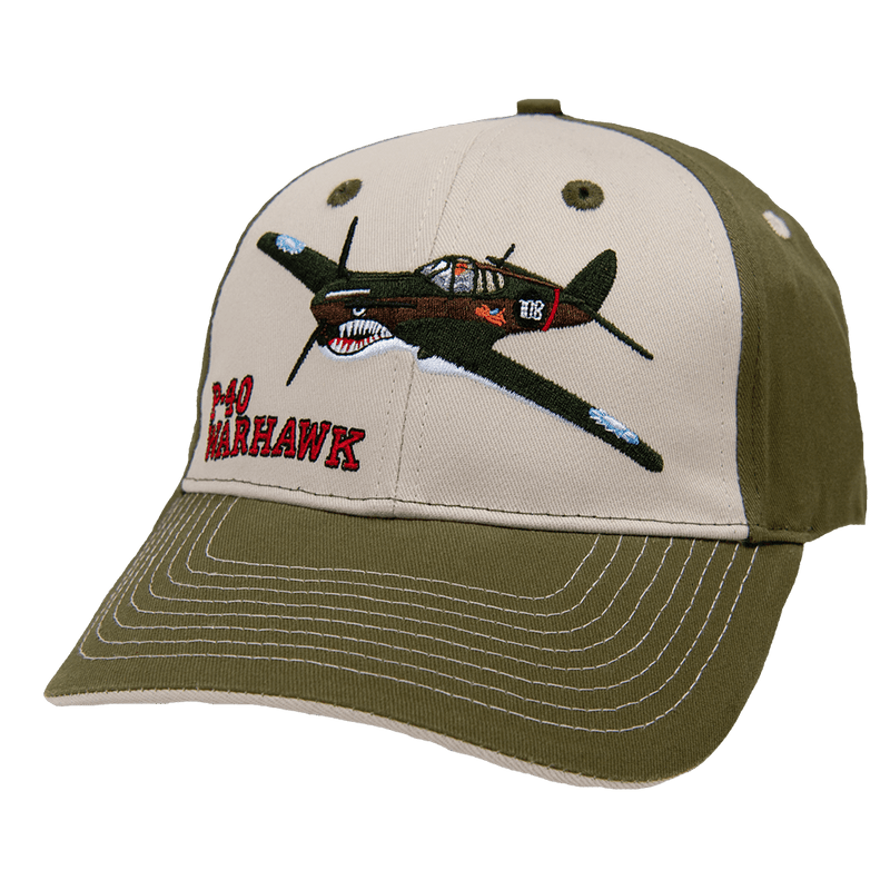 Cap Green/Tan P-40 Warhawk-WB