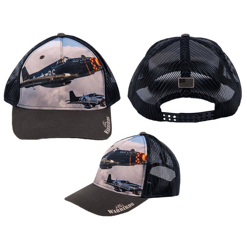 Army Green/Black Mesh Sublimated P-51 Cap