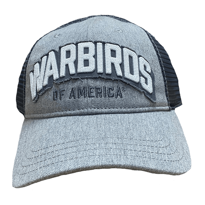 Cap Gray with Charcoal Mesh Warbirds KEF strap-WB