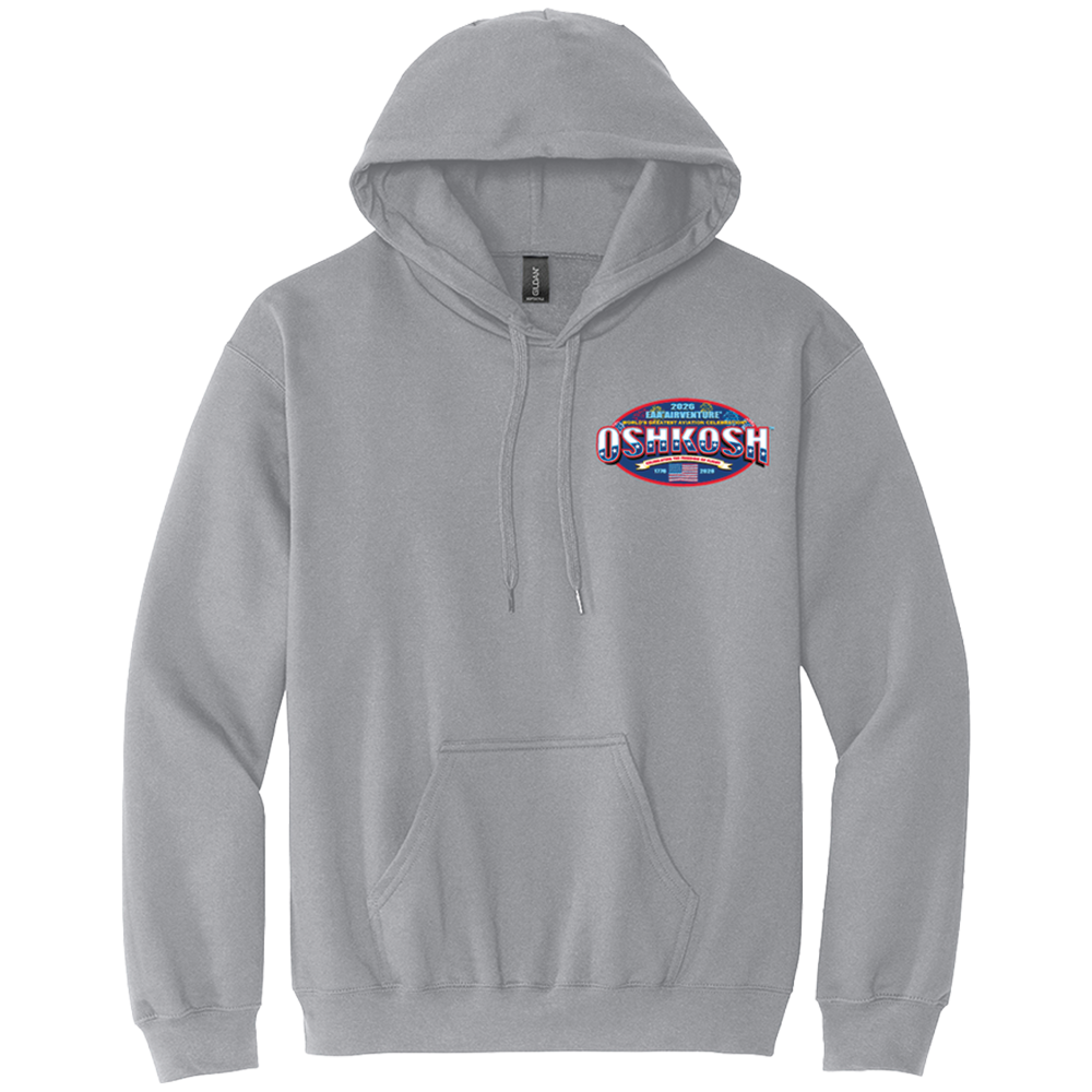 EAA AirVenture 2026 Event Hoodie, Cement Grey – Shop EAA Merchandise