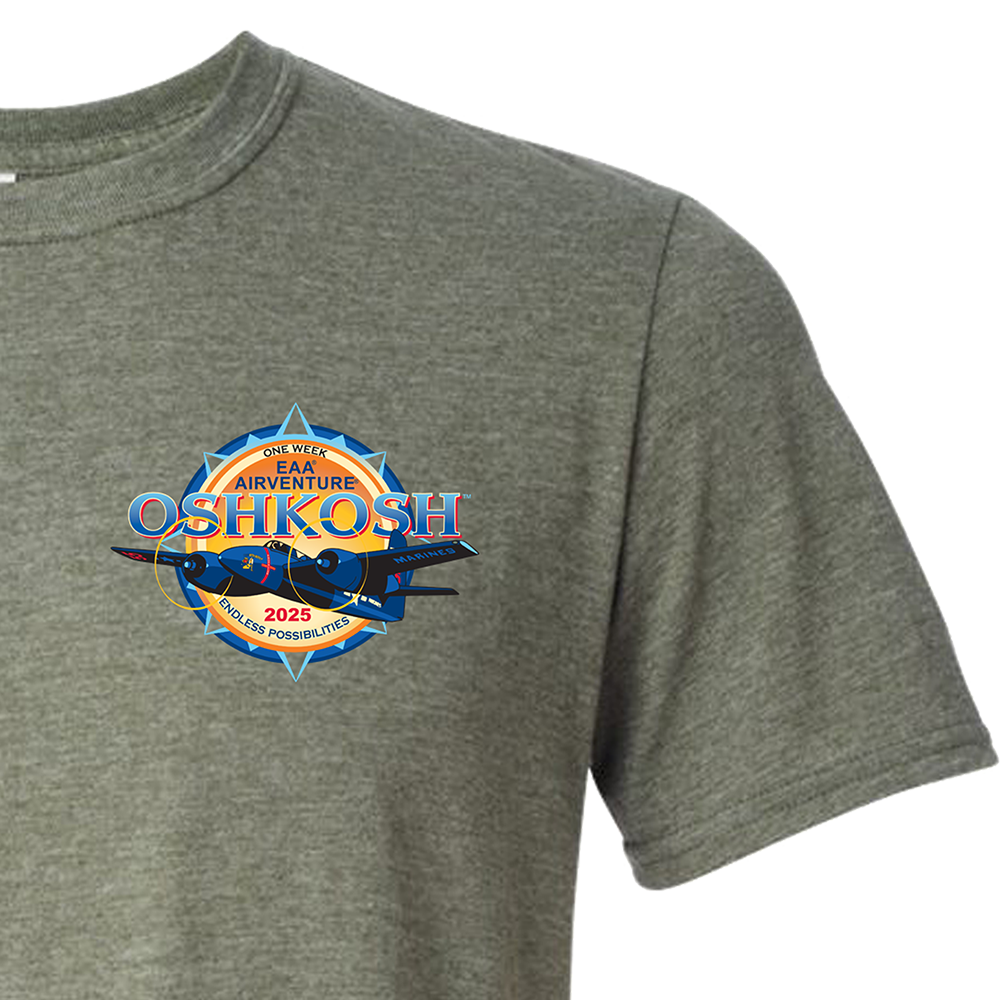EAA AirVenture Oshkosh 2025 Event T-Shirt, Green – Shop EAA