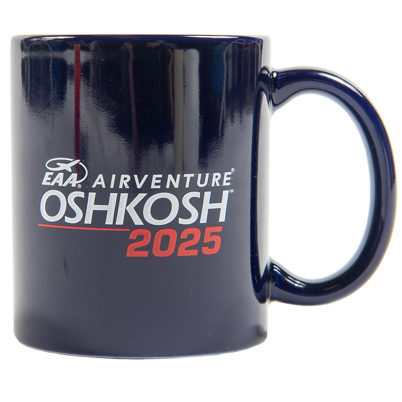 EAA AirVenture Oshkosh 2025 11oz Mug, Cobalt Blue