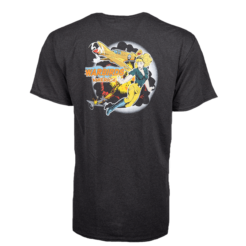 Tshirt Warbirds Flying Girl Comic-WB