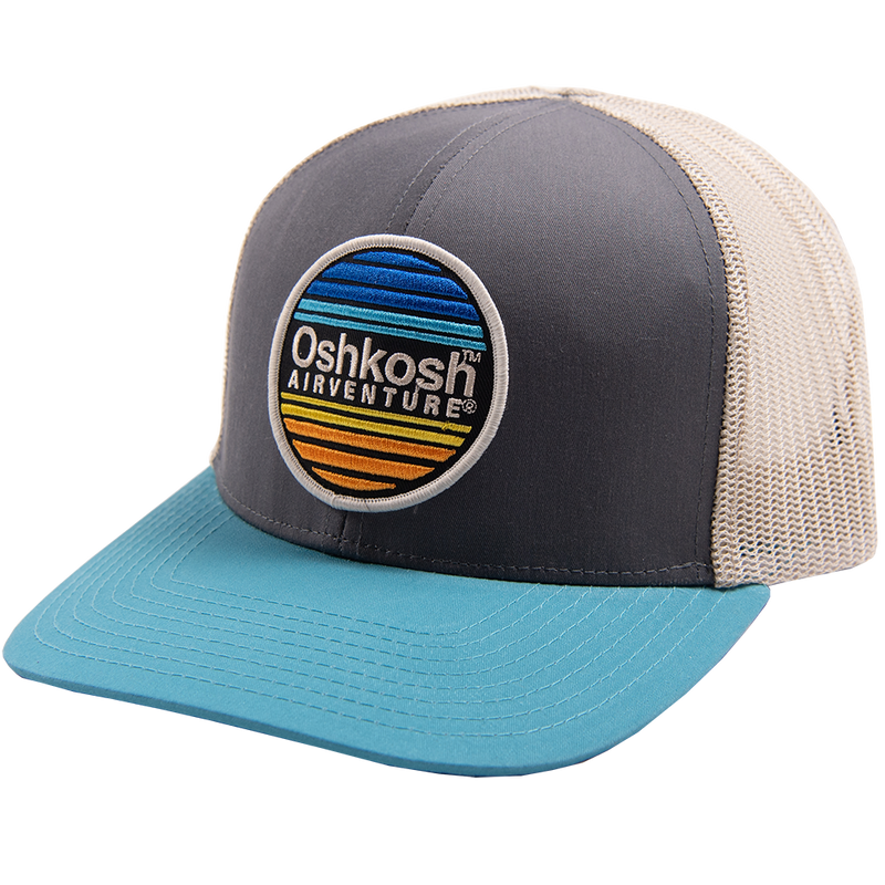 EAA AirVenture Oshkosh Ombre Patch Cap, Charcoal