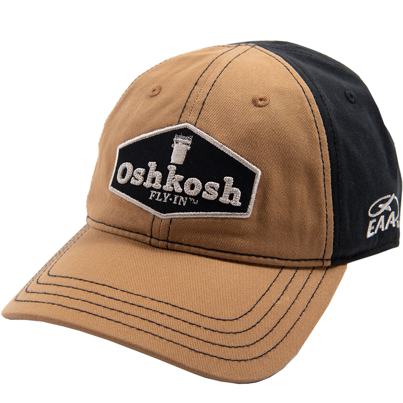 EAA Tower Oshkosh Fly-In Cap, Tan & Black
