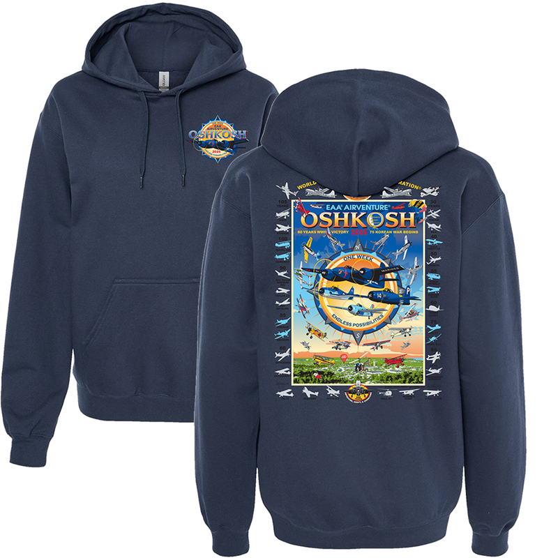 EAA AirVenture Oshkosh 2025 Event Hooded Sweatshirt