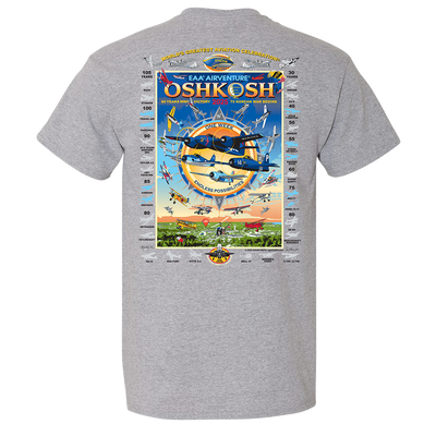 EAA AirVenture Oshkosh 2025 Event Pocket T-Shirt, Grey