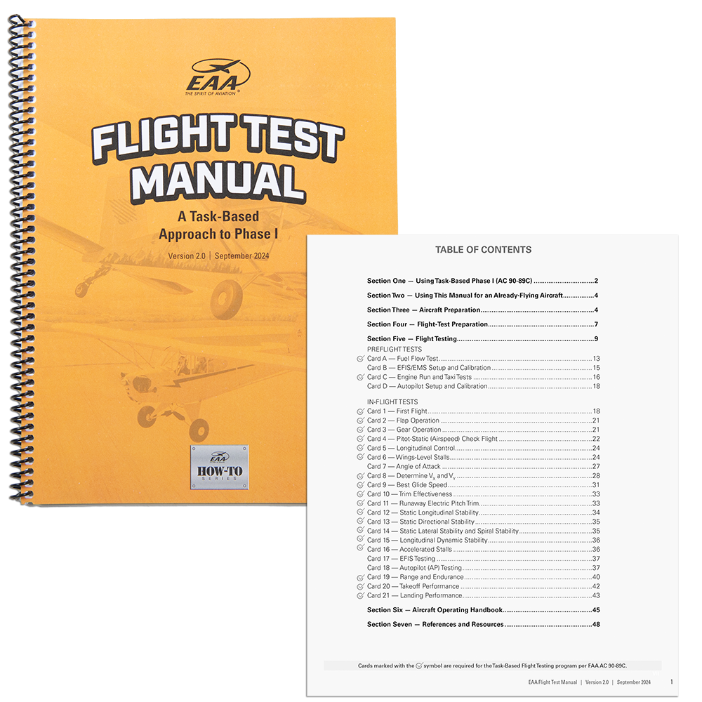 EAA Flight Test Manual with Test Cards, Non-Builder Owners Guide, and ...