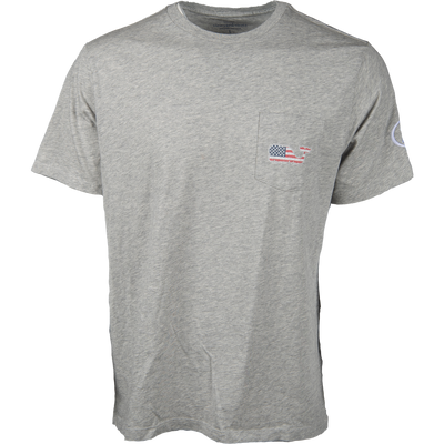 EAA Lifetime Member Men's Vineyard Vines Whale Grey Flag Pocketed Tshirt