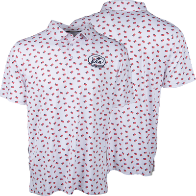 EAA Lifetime Member Men's Flag Polo